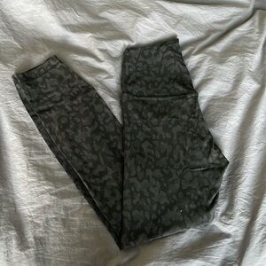 Lululemon Align Leggings Black Animal Print Camo